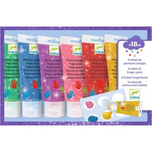 Ludimo | 65751 3070900090170-6-tubes-de-peinture-a-doigts-pailletee