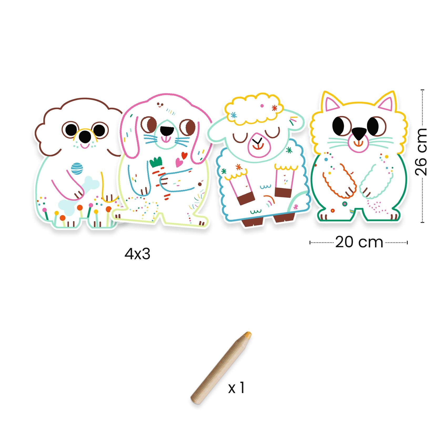 Ludimo | 74938 3070900000612-coloriage-a-reveler---animaux-familiers