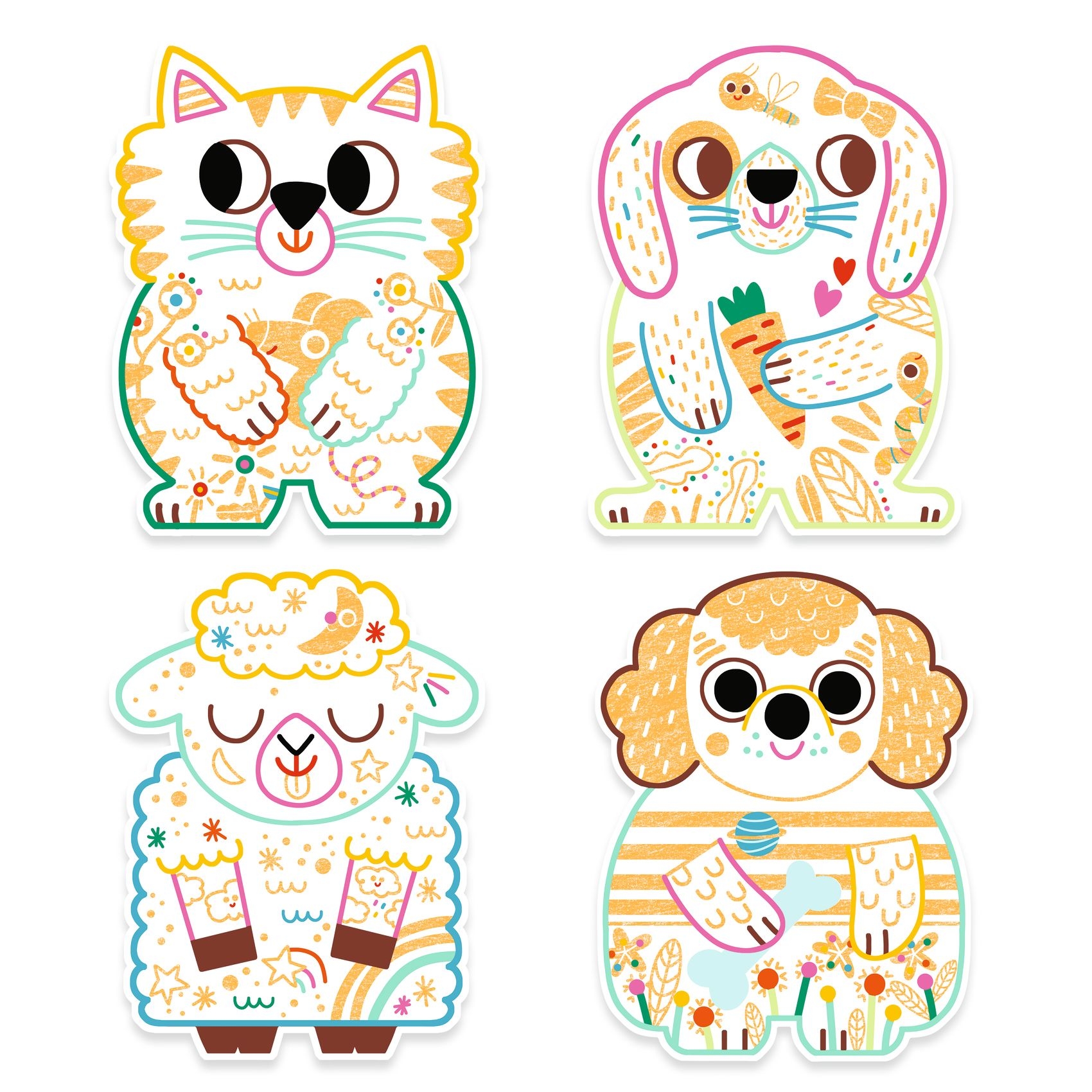 Ludimo | 74939 3070900000612-coloriage-a-reveler---animaux-familiers