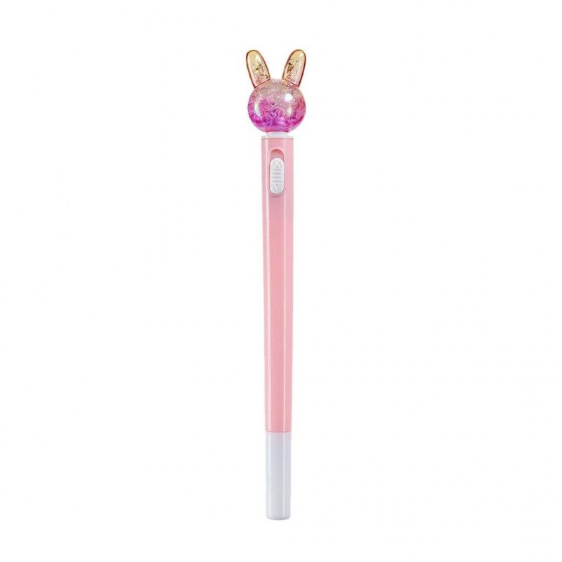 8422593119006-stylo-bille-lumineux---lapin-rose