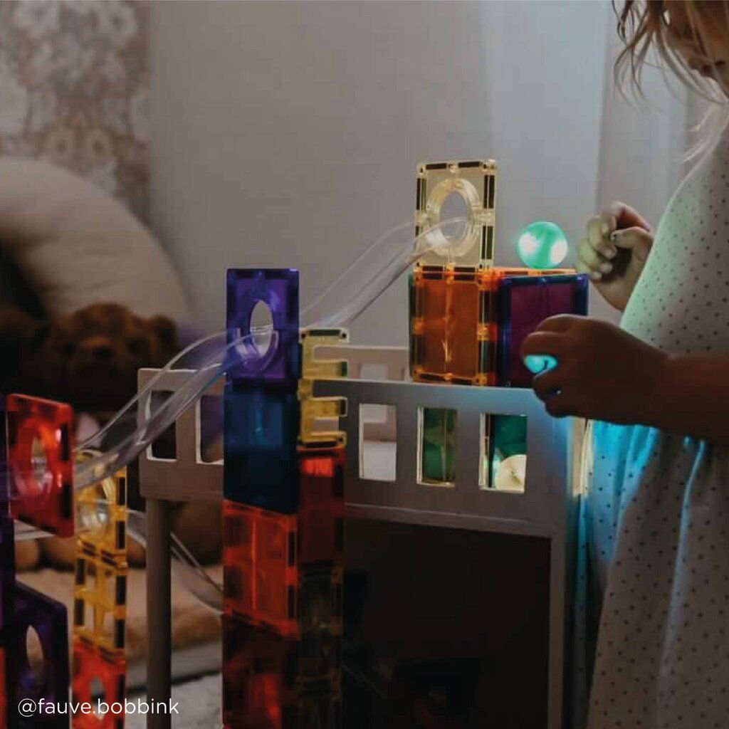 Ludimo | 81302 6096124770725-cleverclixx---kit-parcours-a-billes-lumineux-100-pieces