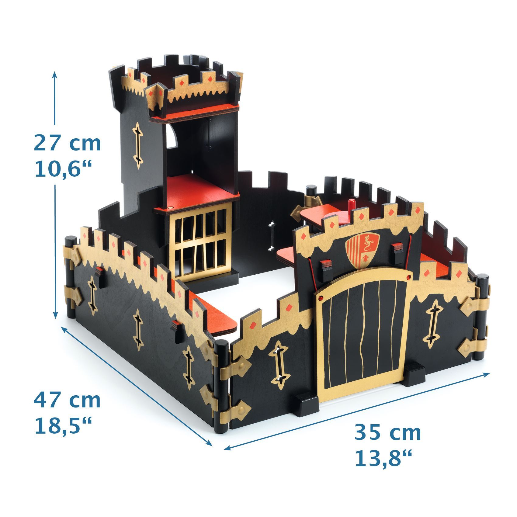 3070900067493-djeco-arty-toys-ze-black-castel--chateau-fort-en-bois-des-4-ans