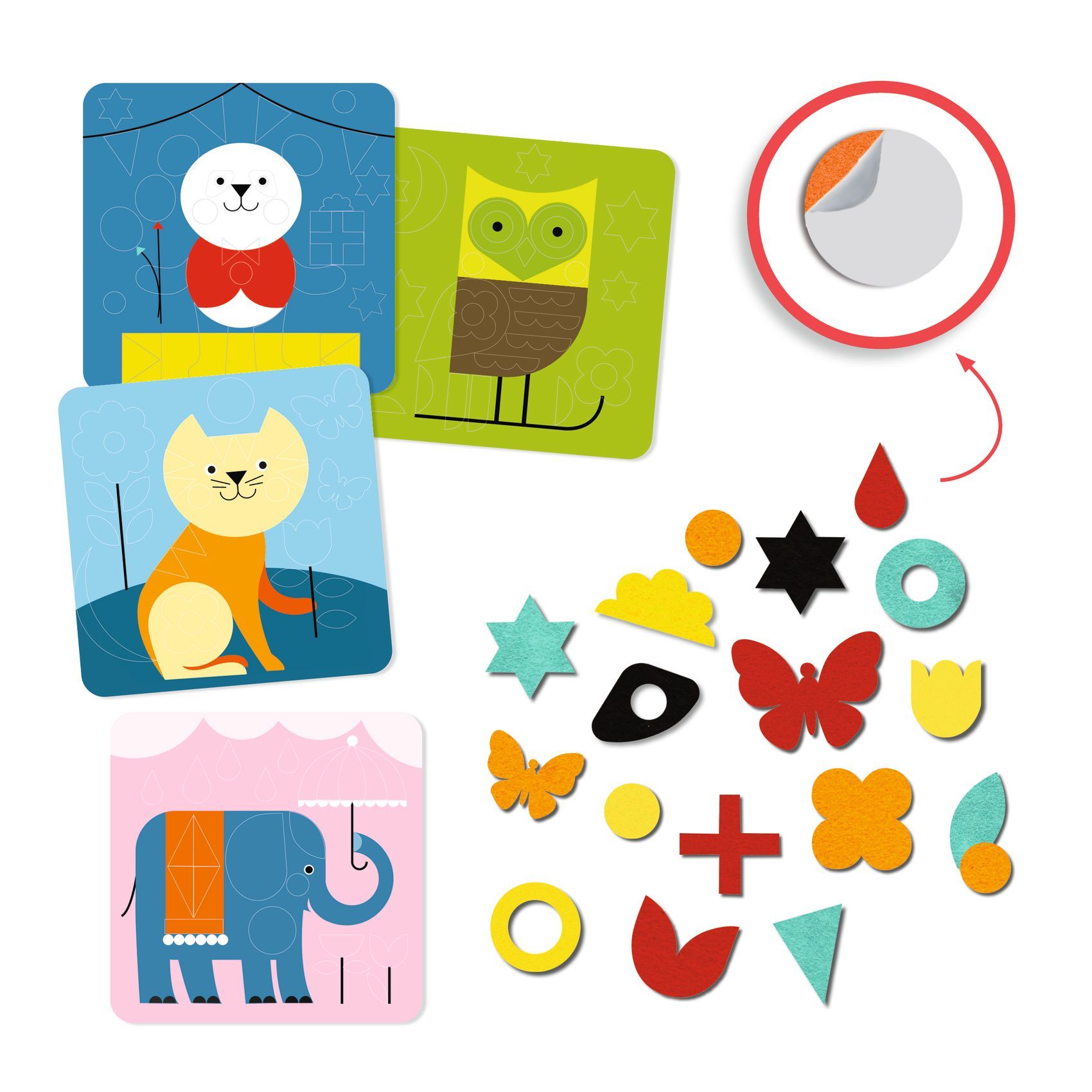 3070900098633-tableaux-de-feutrine-douces-creatures--activite-collage-djeco-animaux-des-3-ans