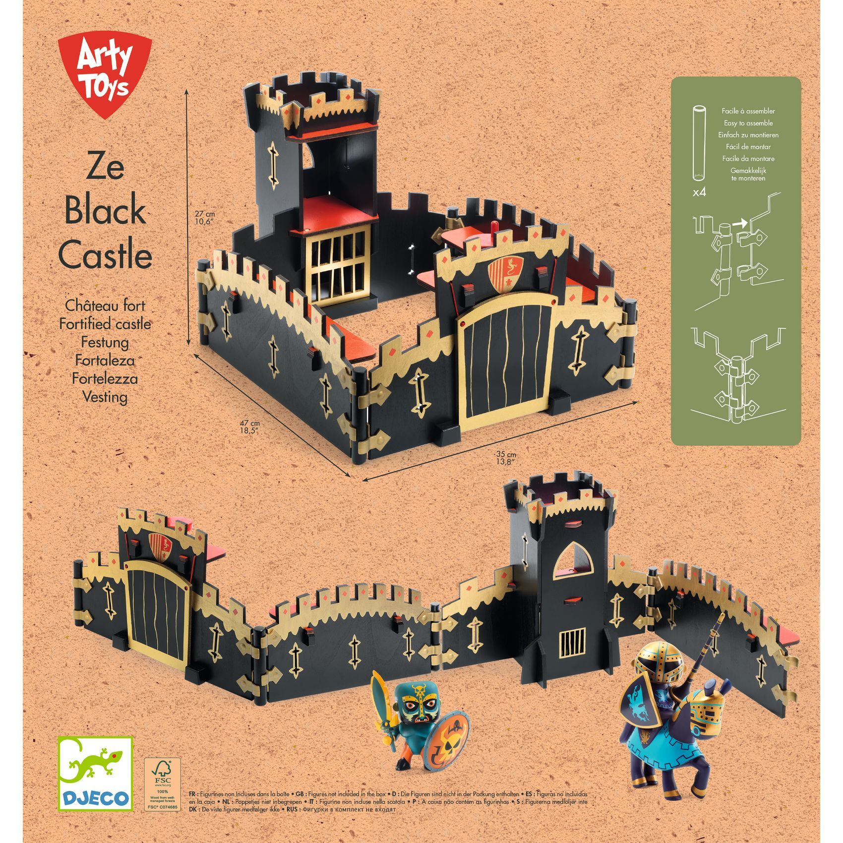 3070900067493-djeco-arty-toys-ze-black-castel--chateau-fort-en-bois-des-4-ans