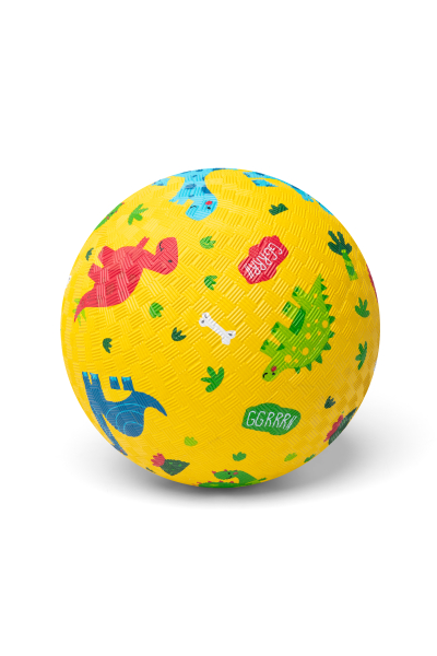 8437027023408-balle-dinosaures-jaune-18-cm