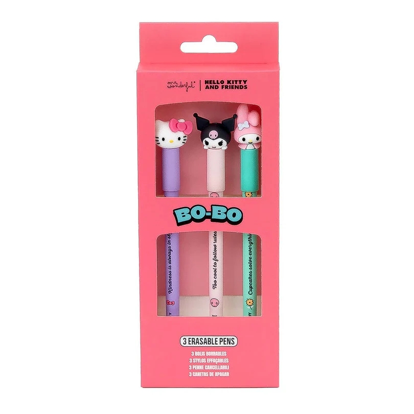 8445641069887-lot-de-3-stylos-effacables-bo-bo--hello-kitty-and-friends--poule-coq-et-canard