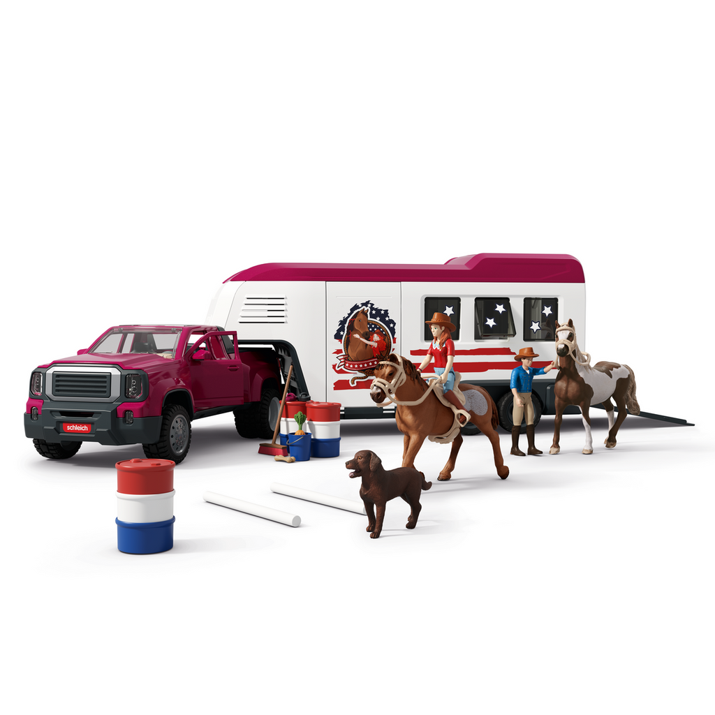4069111086774-van-et-pick-up-horse-club-schleich--ensemble-lakeside-truck-avec-remorque-et-chevaux