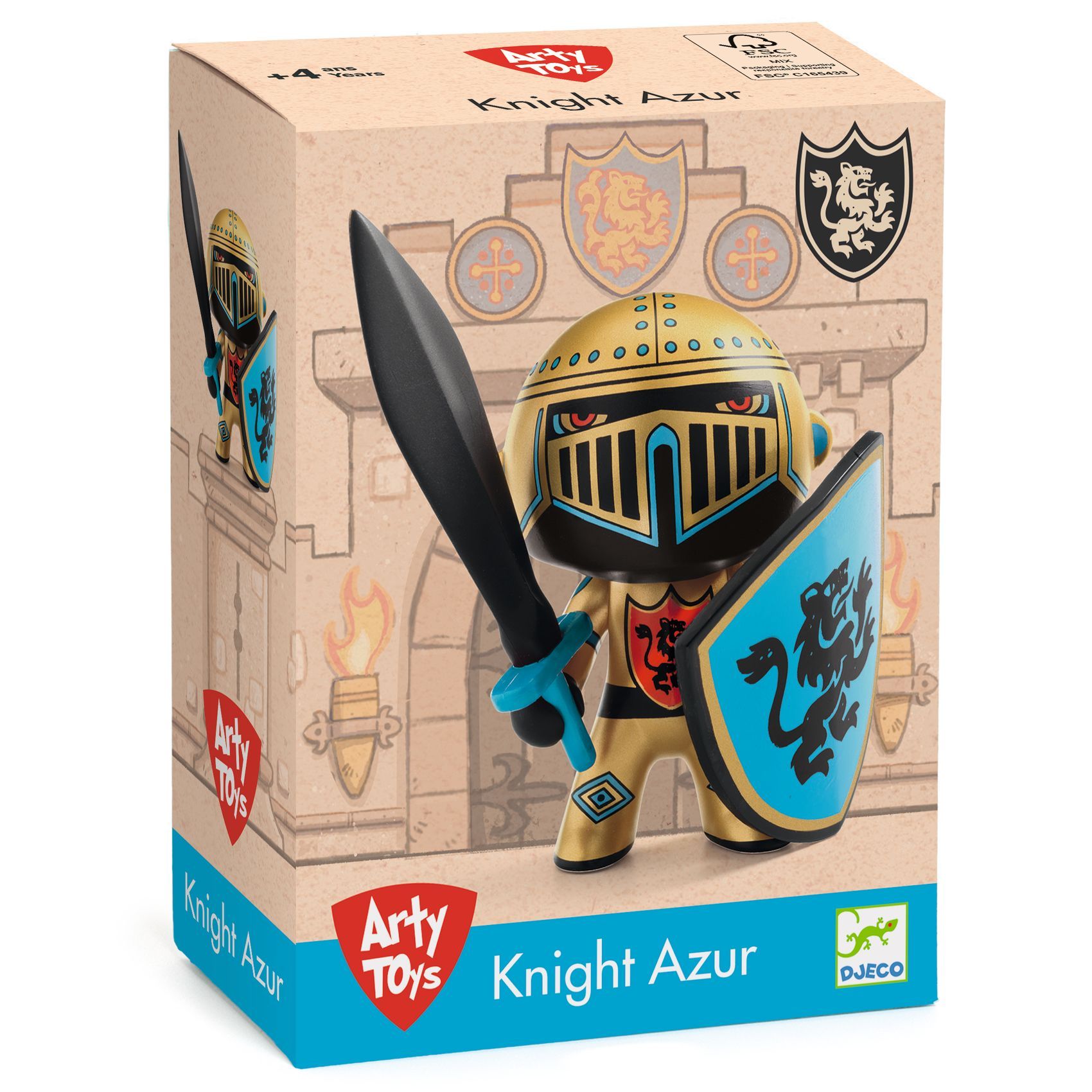 3070900068544-knight-azur-djeco-arty-toys-dj06854--figurine-chevalier-articulee-avec-epee-et-bouclier