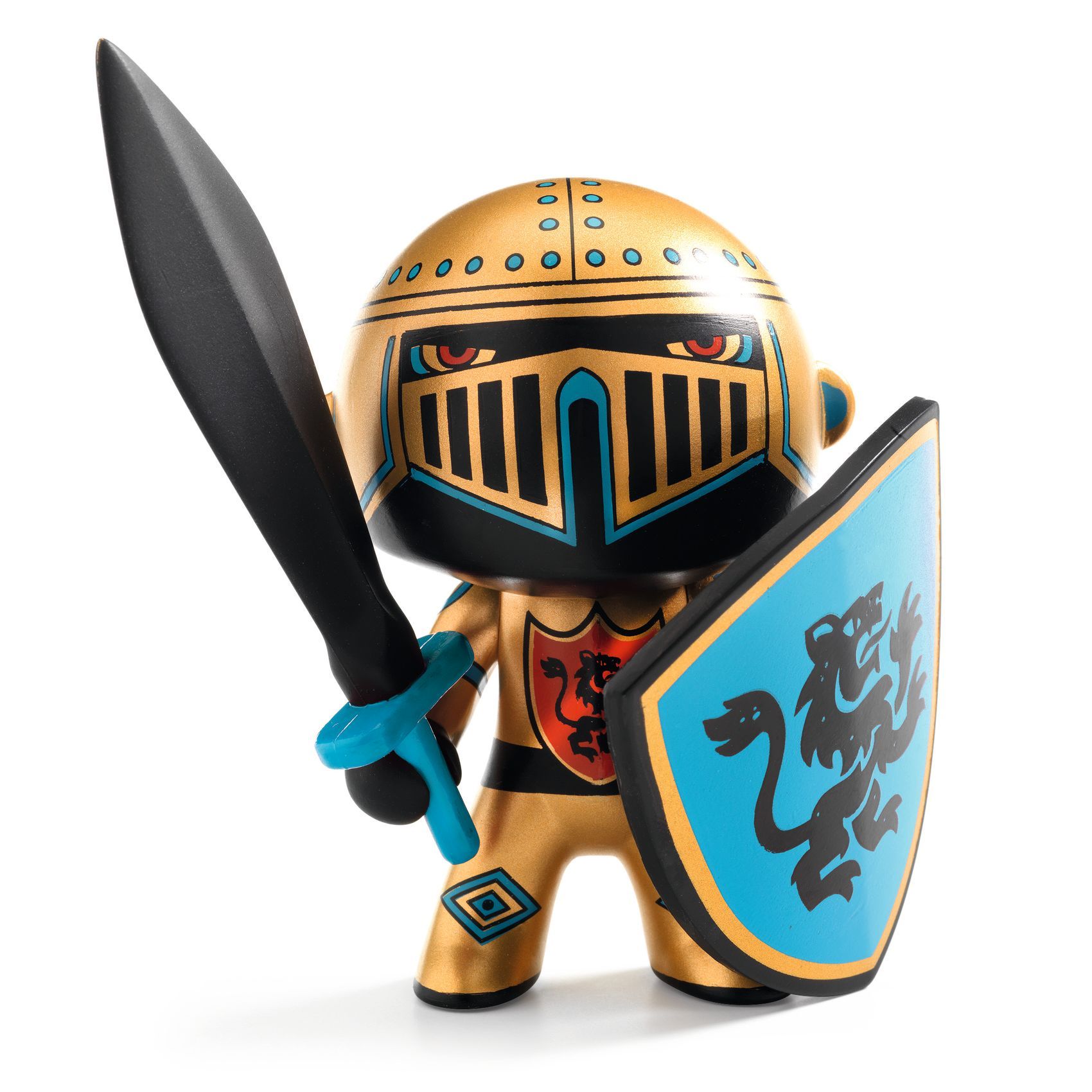 3070900068544-knight-azur-djeco-arty-toys-dj06854--figurine-chevalier-articulee-avec-epee-et-bouclier