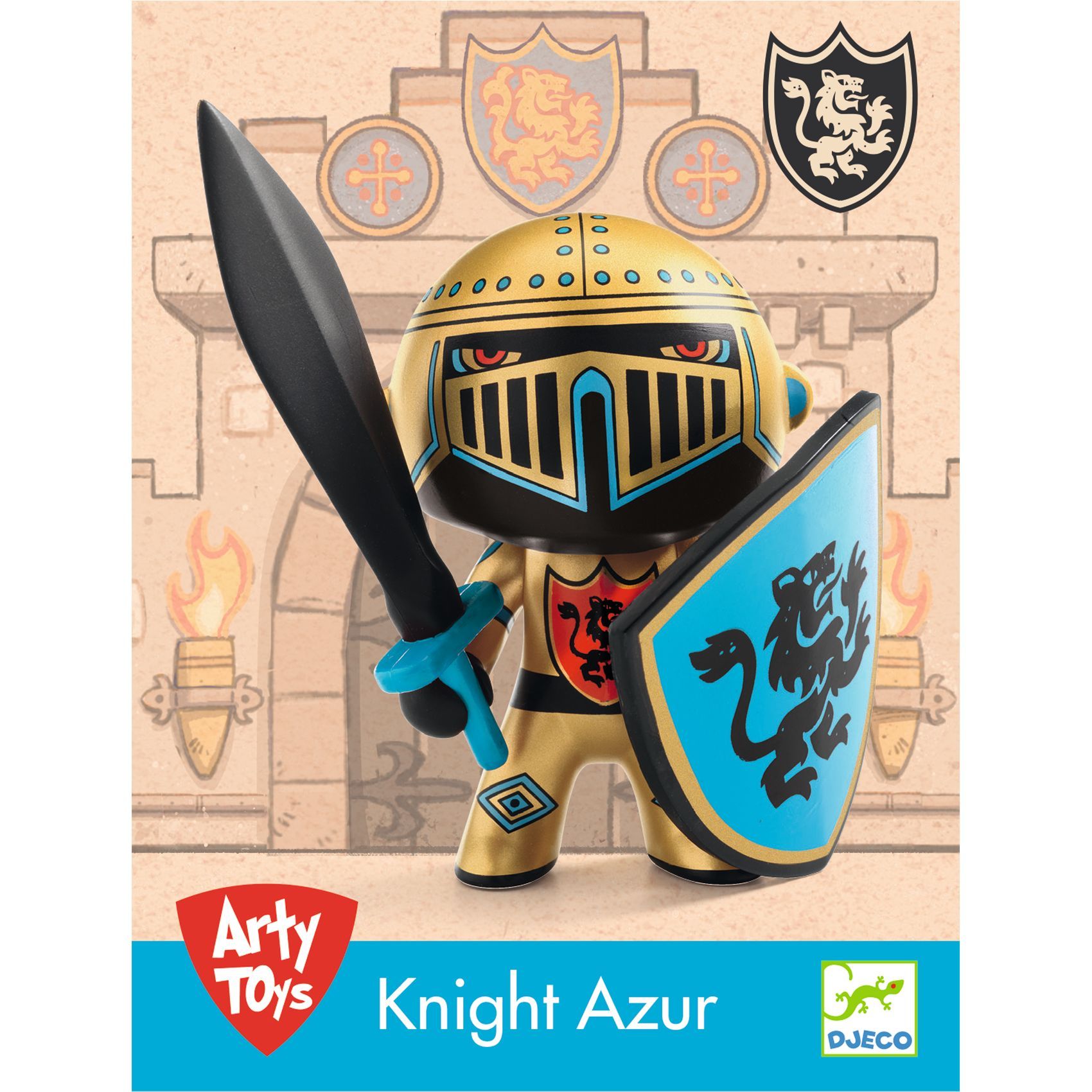 3070900068544-knight-azur-djeco-arty-toys-dj06854--figurine-chevalier-articulee-avec-epee-et-bouclier