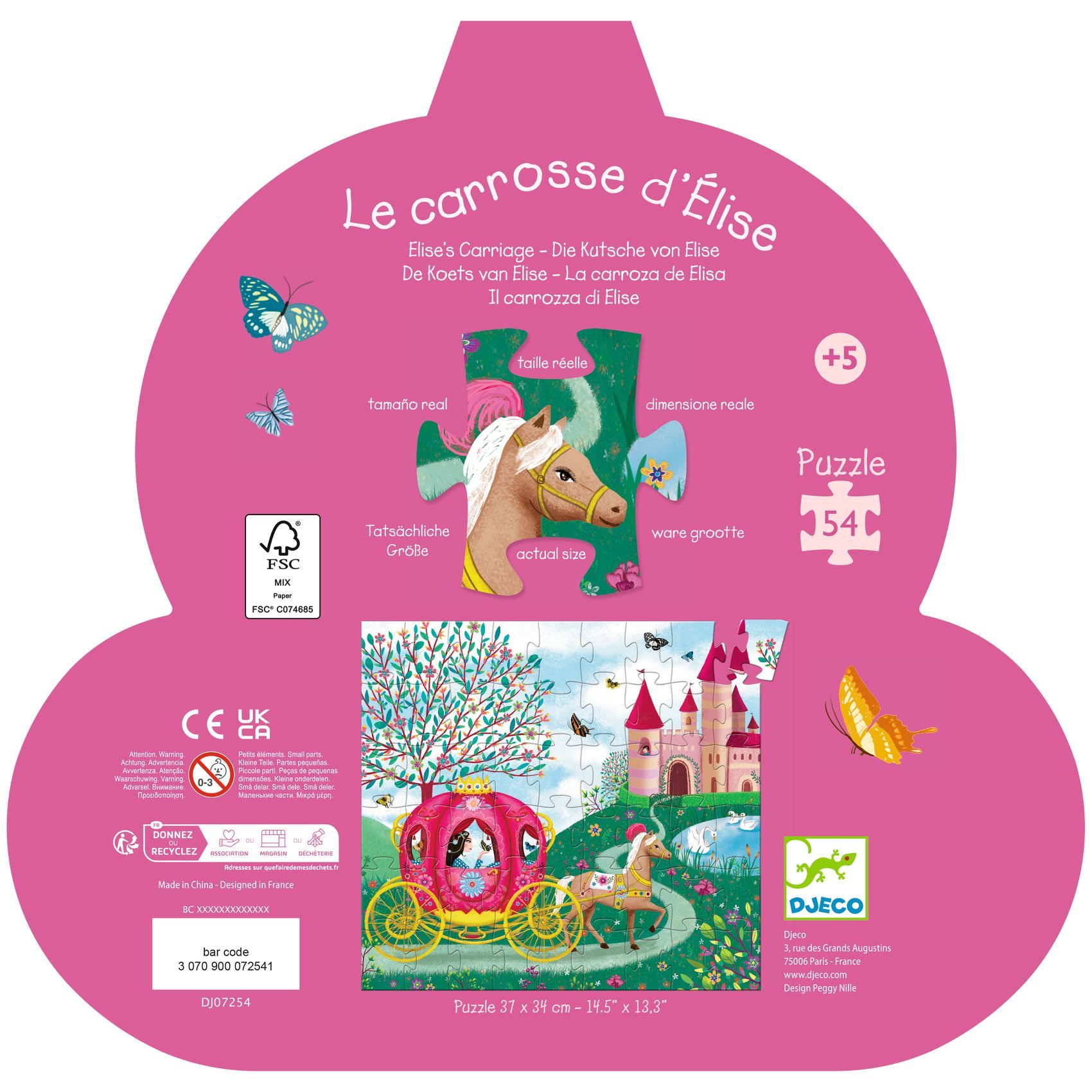 3070900072541-puzzle-le-carrosse-delise-djeco--puzzle-silhouette-54-pieces-des-5-ans