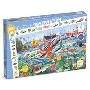 3070900074606-puzzle-observation-les-secrets-de-la-mer-200-pieces-djeco--puzzle-avec-poster-des-6-ans