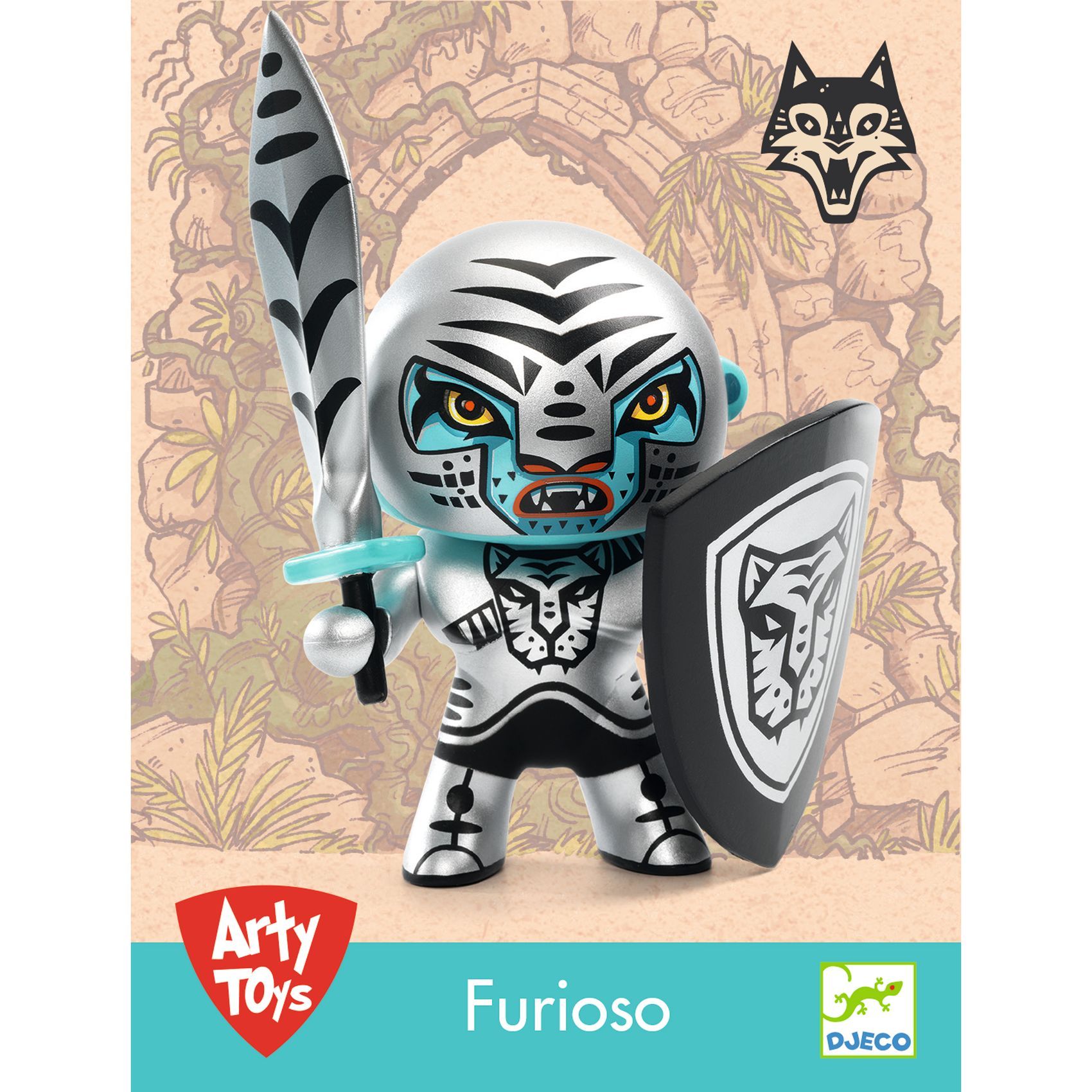 3070900069138-figurine-arty-toys-furioso-djeco--guerrier-articule-avec-epee-et-bouclier