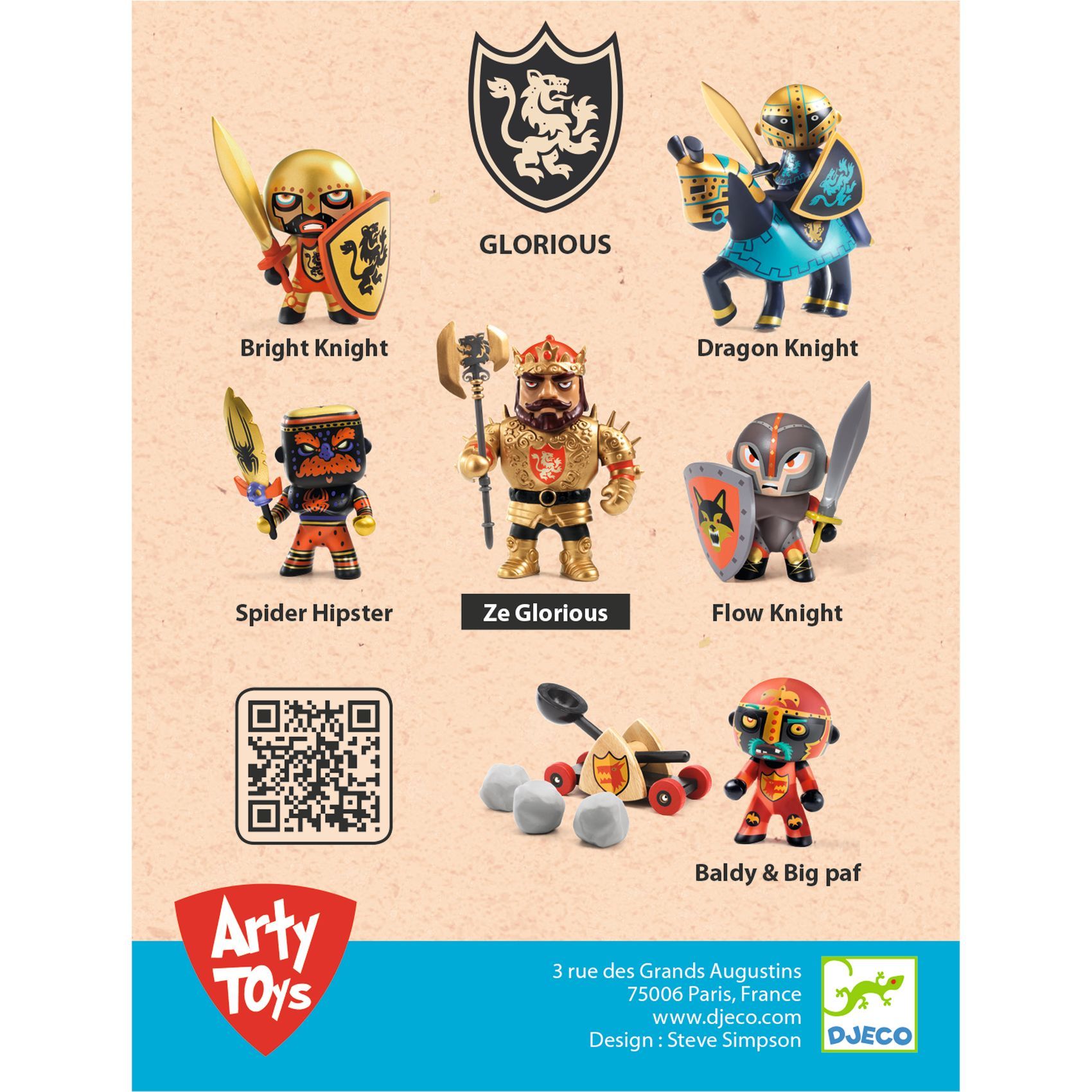3070900068544-knight-azur-djeco-arty-toys-dj06854--figurine-chevalier-articulee-avec-epee-et-bouclier