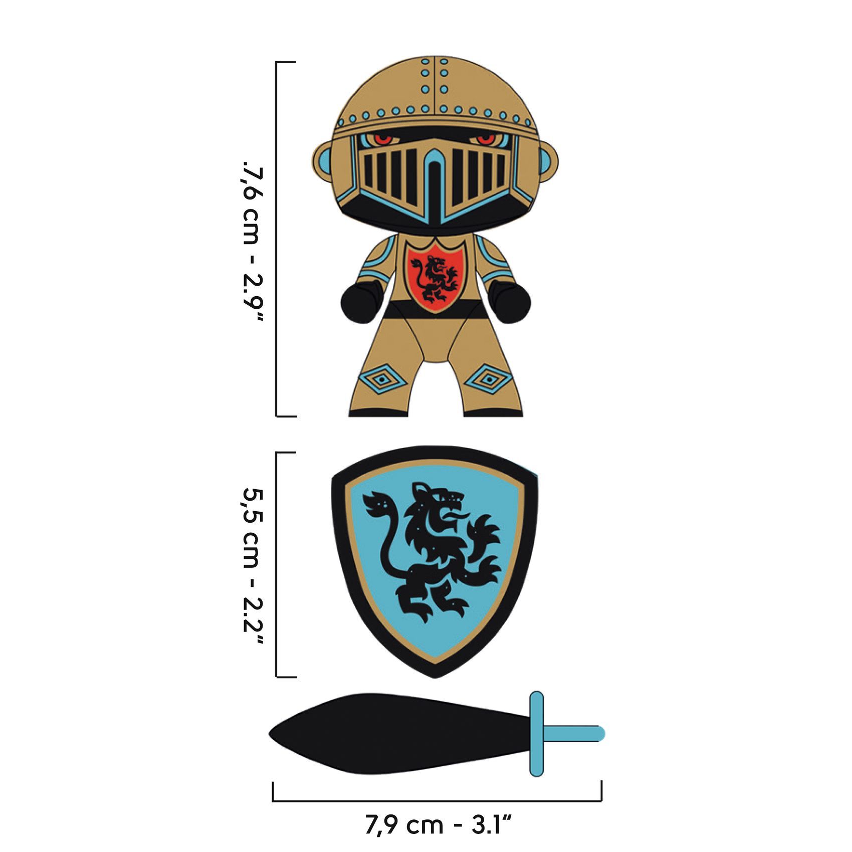 3070900068544-knight-azur-djeco-arty-toys-dj06854--figurine-chevalier-articulee-avec-epee-et-bouclier