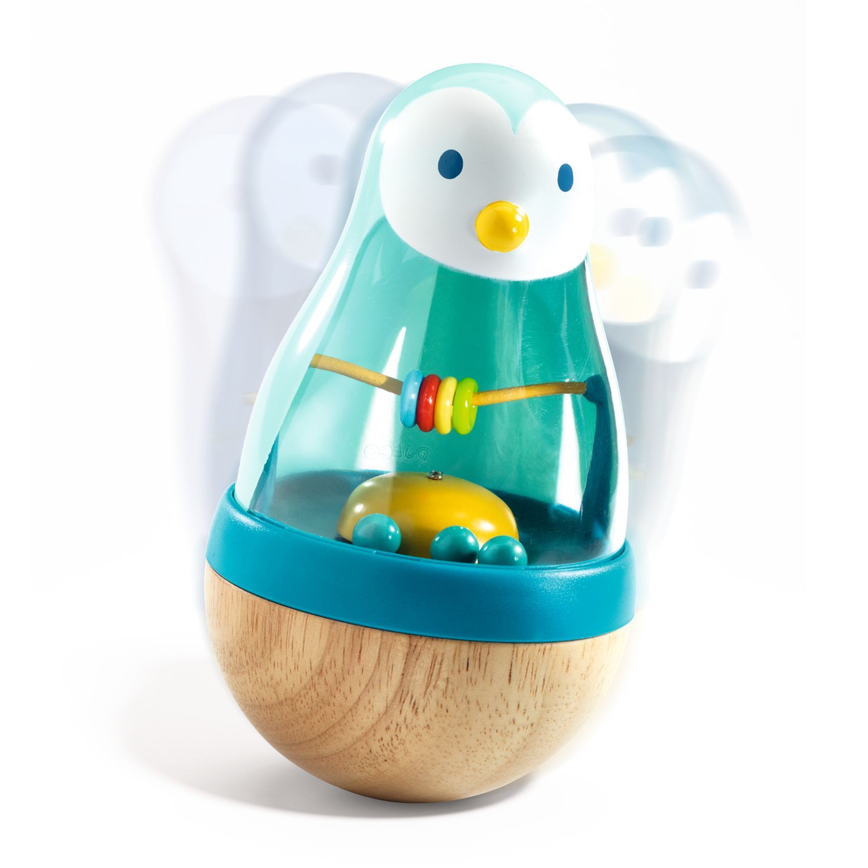 3070900064072-roly-pingui-djeco--culbuto-sensoriel-pingouin-en-bois-des-10-mois