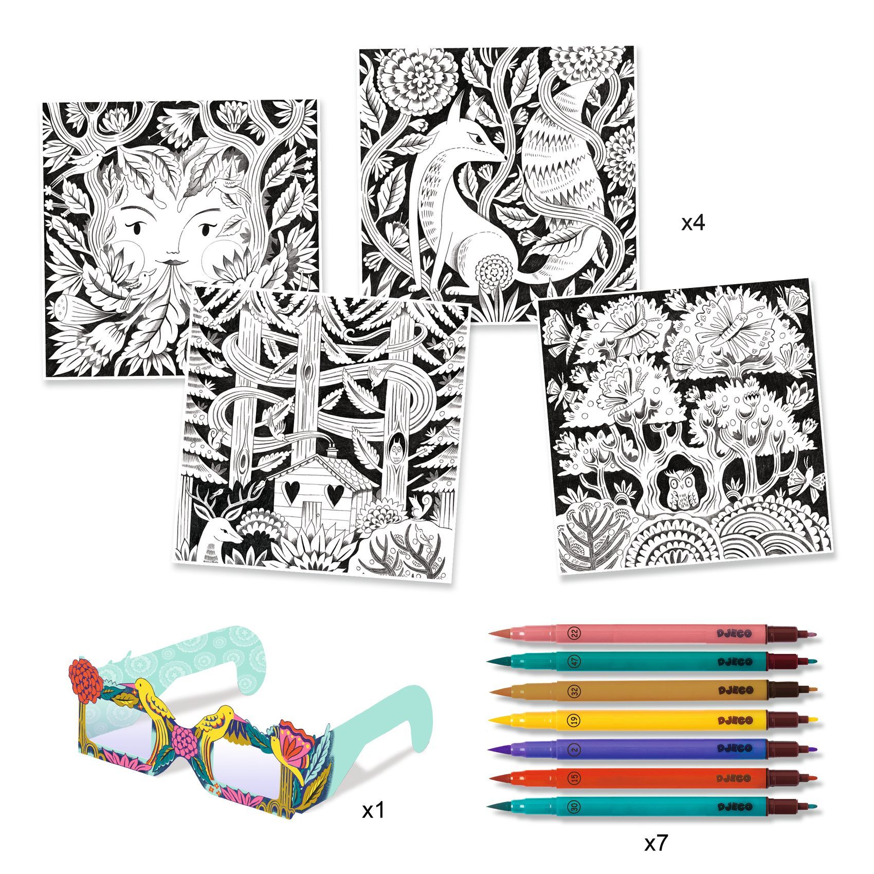 3070900086524-foret-fantastique--coffret-de-coloriage-effet-3d