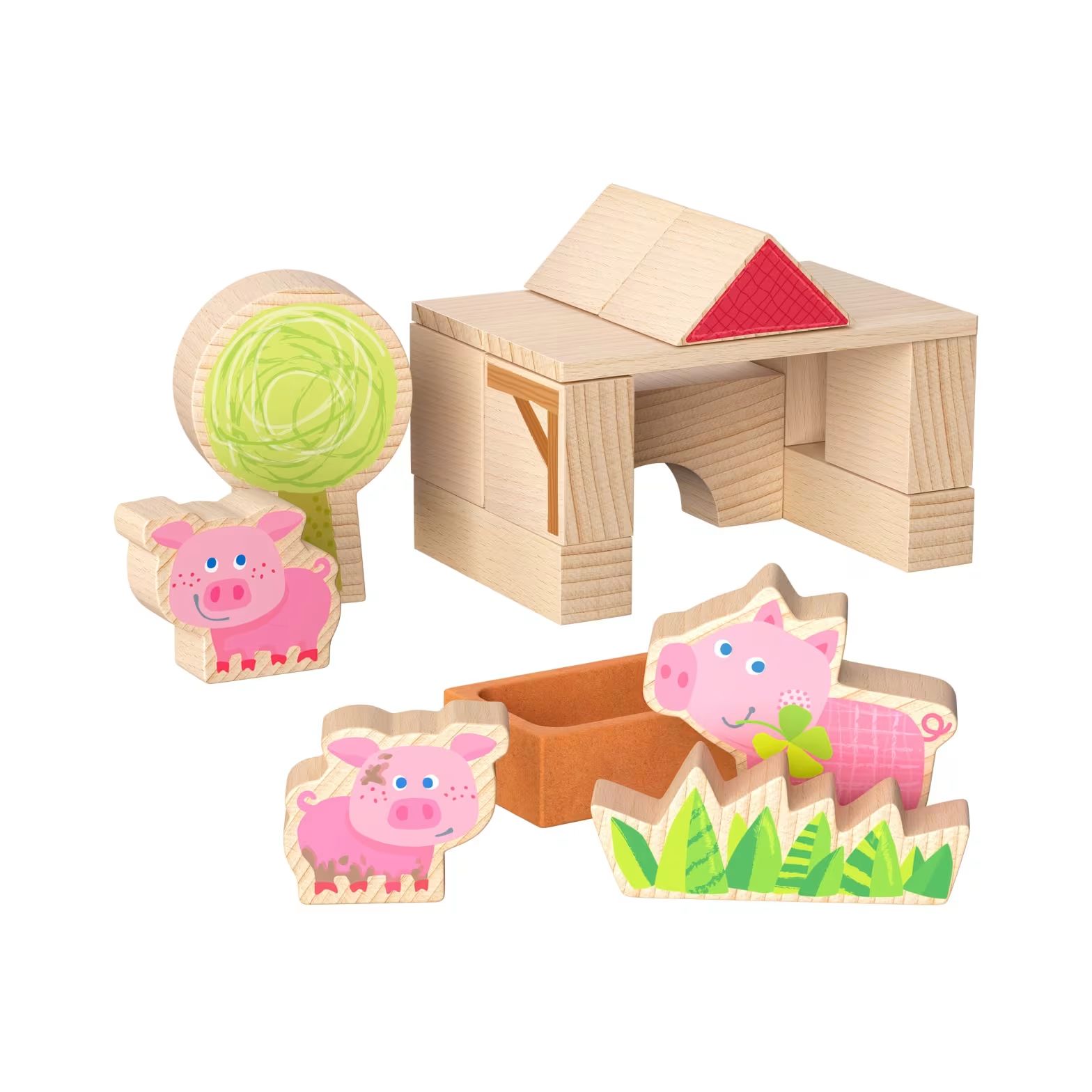 4010168297460-haba--my-1st-block-world--la-grange-de-kalle-le-petit-cochon--17-pieces--des-1-an