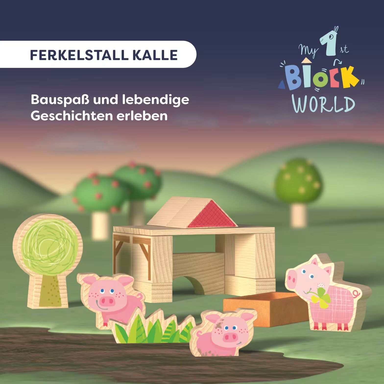 4010168297460-haba--my-1st-block-world--la-grange-de-kalle-le-petit-cochon--17-pieces--des-1-an