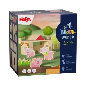 4010168297460-haba--my-1st-block-world--la-grange-de-kalle-le-petit-cochon--17-pieces--des-1-an