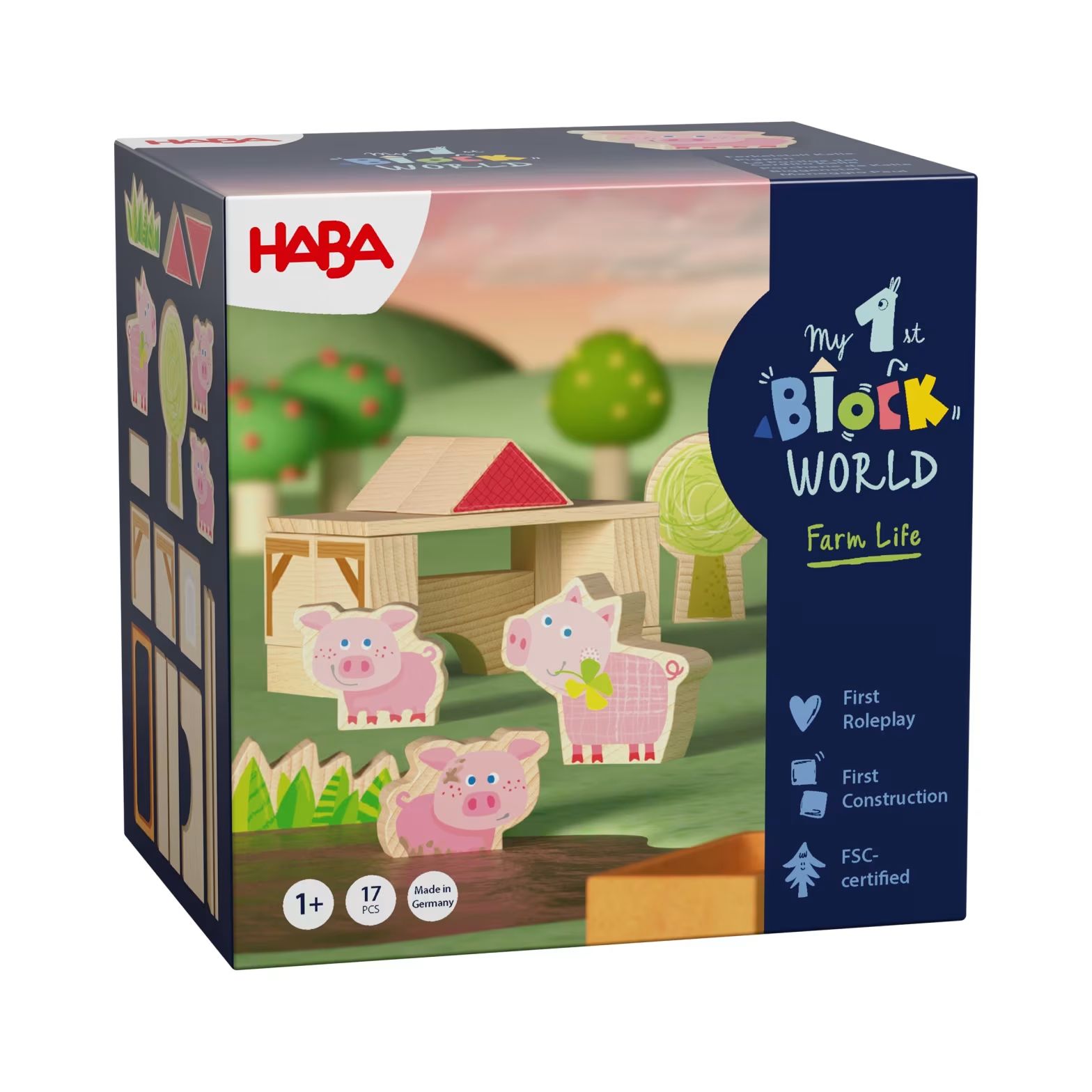4010168297460-haba--my-1st-block-world--la-grange-de-kalle-le-petit-cochon--17-pieces--des-1-an