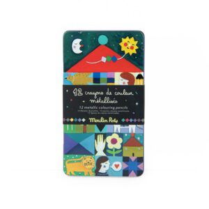 3575676870099-12-crayons-de-couleur-metallises-les-cometes-filantes-moulin-roty--coffret-creatif-des-3-ans