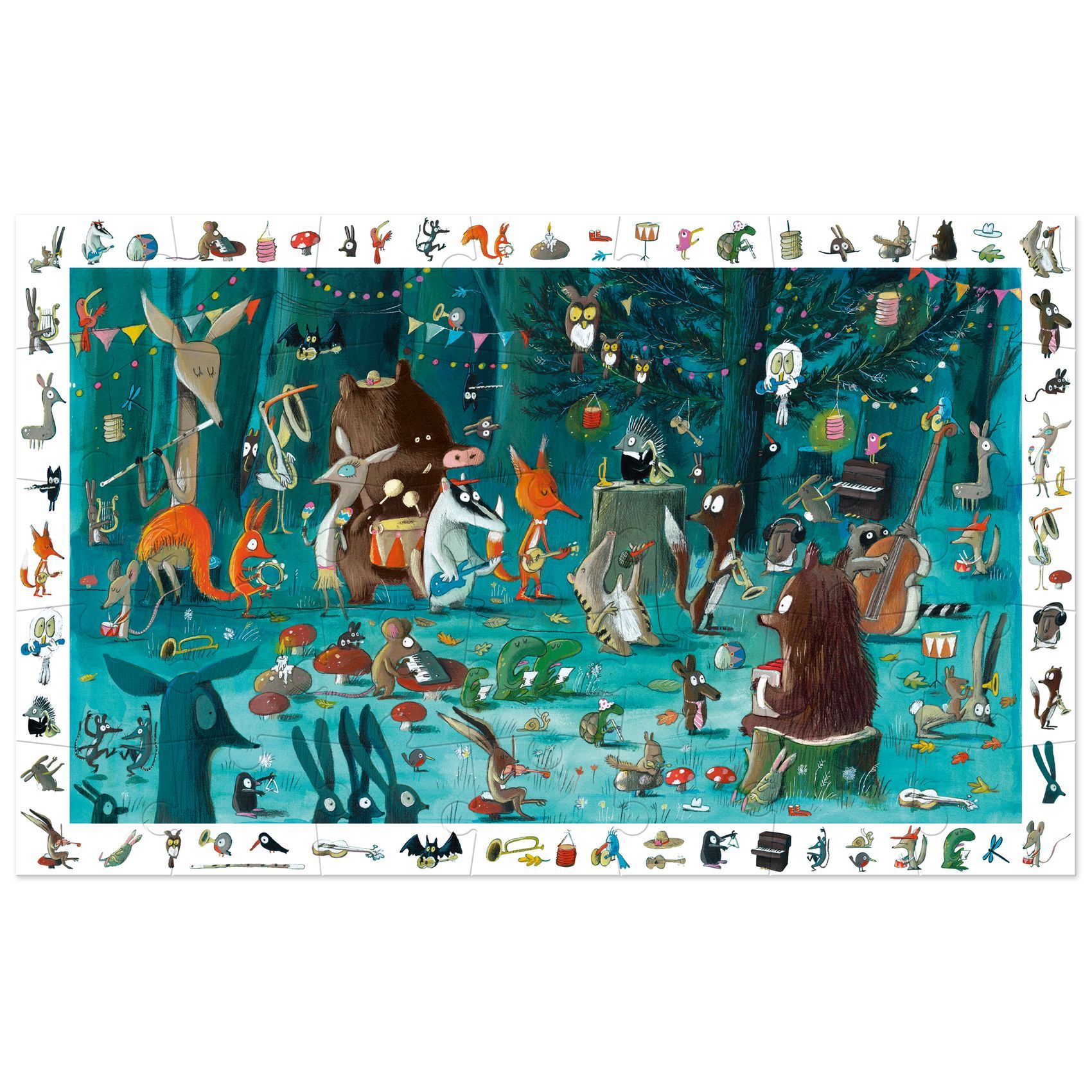 3070900075887-puzzle-observation-lorchestre-djeco--puzzle-35-pieces-avec-poster-des-3-ans