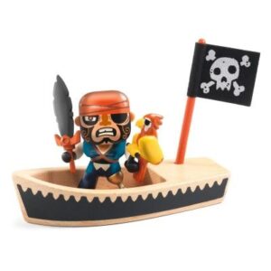 3070900068483-djeco-arty-toys-bily-cannot--figurine-pirate-avec-barque-des-4-ans